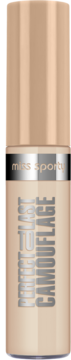 Korektor w płynie Miss Sporty Perfect To Last Camouflage, jasnobeżowa tubka, widok z przodu.
