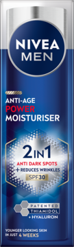 NIVEA MEN Anti-Age Power,krem do twarzy, 2w1, przeciw zmarszczkom i przebarwieniom, nawilżający, SPF30,przód
