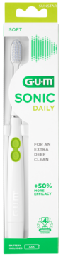 GUM Sonic Daily ,szczoteczka soniczna, biała,przód