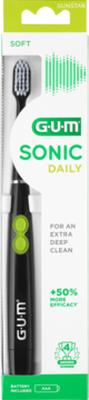 GUM Sonic Daily ,szczoteczka soniczna, czarna,przód