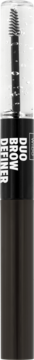 Wibo Duo Brow Definer, czarna kredka i transparentny żel do brwi 2w1, z aplikatorem, pionowy widok.