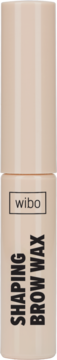 Wibo Shaping Brow Wax: pionowo ułożony, długi, beżowy sztyft z logo wibo i napisem Shaping Brow Wax.