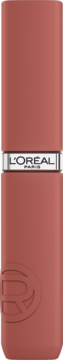 Matowa pomadka w płynie L'Oréal Paris Infaillible Matte Resistance, odcień Worth It Medium, brudny róż, widok z przodu.