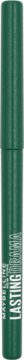 Wodoodporna żelowa kredka Lasting Drama green with envy, pionowy widok z przodu, ciemnozielona.