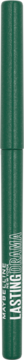 Wodoodporna żelowa kredka Lasting Drama green with envy, pionowy widok z przodu, ciemnozielona.
