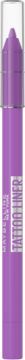 Maybelline New York Tattoo Gel Liner 801 Purple Pop, pionowo, z przezroczystą nakrętką ukazującą fioletowy sztyft.
