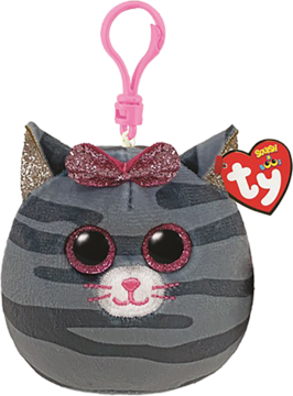 TY BEANIE BABIES ,squishy zawieszka szary kotek,przód