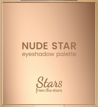 Elegancka paleta cieni Stars from the Stars Nude Star w błyszczącej, kwadratowej kasetce w kolorze nude.