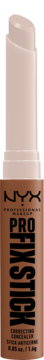 NYX Pro Fix korektor w sztyfcie, odcień sienna. Na zdjęciu brązowa tubka z wysuniętą kremową formułą, widok z przodu.