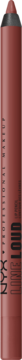 NYX Line Loud Lip Liner 30 Leave a Legacy, matowa, trwała, czerwonobrązowa, pionowy widok, lekko rozmyty.