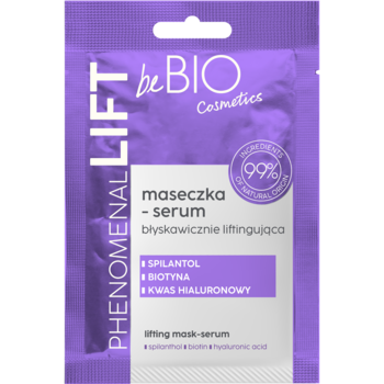 BEBIO COSMETICS Phenomenal Lift ,maseczka-serum do twarzy, liftingująca,przód