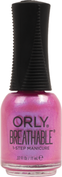 Różowy perłowy lakier Orly Breathable 'She Is A Wildflower' 1-Step Manicure, widok z przodu.