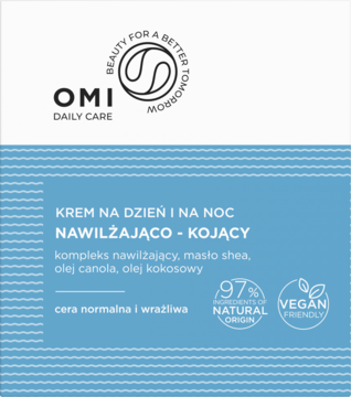 OMI ,krem do twarzy, nawilżająco-kojący, cera normalna i wrażliwa, na dzień i na noc,przód