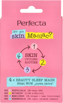 PERFECTA ,maska do twarzy 4 x Beauty Sleep,przód