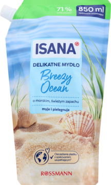 ISANA ,mydło w płynie, Breeze Ocean, zapas,przód