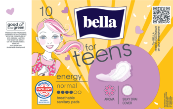 BELLA ,podpaski higieniczne Energy, ultra-cieńkie,przód