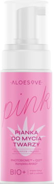 ALOESOVE Pink ,pianka do mycia twarzy, oczyszczająco-łagodząca,przód