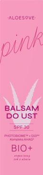 ALOESOVE Pink ,balsam do ust, ochronny, SPF30,przód