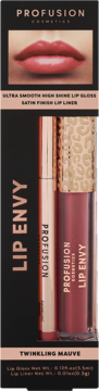 PROFUSION COSMETICS Lip Envy ,błyszczyk i liner do ust, Twinkling Mauve,przód