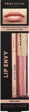 PROFUSION COSMETICS Lip Envy ,błyszczyk i liner do ust, Pink Aura,przód