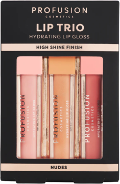 PROFUSION COSMETICS Lip Trio ,błyszczyki do ust, Nudes,przód