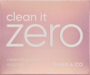 Opakowanie Clean It Zero 3-in-1 Cleansing Balm Original, różowo-pomarańczowe z białym napisem, widok z przodu.