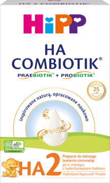 HIPP HA Combiotik ,2 preparat dla dalszego żywienia,przód