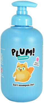 PLUM! CZYŚCIOCHOWO ,żel pod prysznic i szampon do włosów, 2w1, Malina,przód