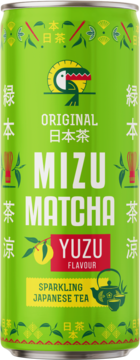 MIZU Matcha ,napój gazowany Yuzu,przód