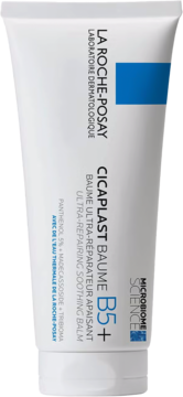 La Roche-Posay Cicaplast Baume B5+ w białej tubce, ultra-regenerujący balsam kojący, widok z przodu.