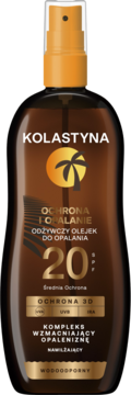 KOLASTYNA ,olejek do opalania, odżywczy, SPF 20,przód