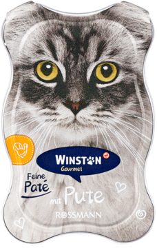 WINSTON Gourmet ,karma pełnoporcjowa dla dorosłych kotów, delikatny pasztet z indykiem,przód