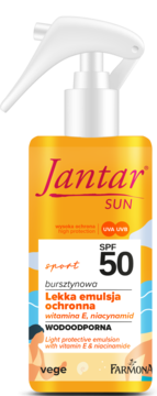 FARMONA JANTAR Sun Sport,emulsja ochronna, SPF 50, wodoodporna,przód