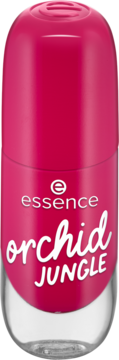 Lakier do paznokci Essence Gel Nail Colour #12 Orchid Jungle, wegański, różowo-fioletowy, z połyskiem. Stojąca butelka.