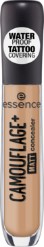 Essence Camouflage+ Matt concealer shade 50 warm toast, cylindrical tube with black cap, waterproof.