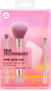REAL TECHNIQUES Midi Glow ,zestaw akcesoriów do makijazu,przód