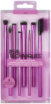 REAL TECHNIQUES Everyday Eye Essentials ,zestaw pędzli do makijażu,przód