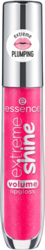 Błyszczyk Essence Extreme Shine Volume w intensywnym różu, z efektem plumping, w przezroczystej tubce, widok z przodu.