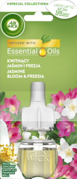 AIR WICK Essential Oils ,wkład do elektrycznego odświeżacza powietrza, Kwitnący jaśmin i frezja,przód