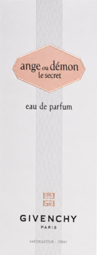 Givenchy Ange ou Démon Le Secret woda perfumowana, białe pudełko z różowo-złotym napisem i logo.