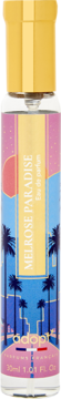 Adopt' Melrose Paradise woda perfumowana 30ml, butelka z barwnym nadrukiem zachodu słońca i palm, widok z przodu.