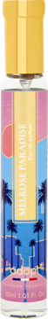 Adopt' Melrose Paradise woda perfumowana 30ml, butelka z barwnym nadrukiem zachodu słońca i palm, widok z przodu.