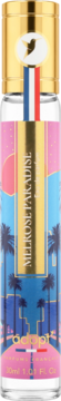 Adopt' Melrose Paradise woda perfumowana, butelka roll-on z grafiką palm, różowego zachodu słońca, złotą nakrętką, widok z przodu.