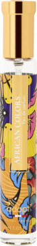 Adopt' African Colors Eau de Parfum, butelka z barwnym, etnicznym wzorem, złoty korek, widok z przodu.