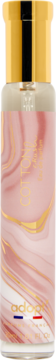 Adopt' Cotton Crush, butelka różowej wody perfumowanej ze złotymi smugami, widok z przodu.