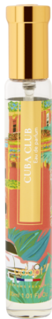 Adopt Cuba Club woda perfumowana 30ml, przezroczysta butelka z kolorowym nadrukiem i złotą nakrętką.