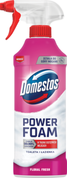 DOMESTOS Power Foam ,płyn do czyszczenia łazienki, Floral Fresh,przód