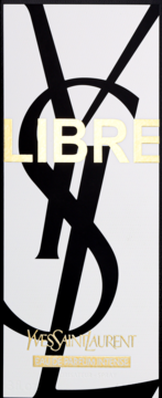 Yves Saint Laurent Libre Intense Eau de Parfum, białe opakowanie z czarnym logo YSL i złotym napisem LIBRE.