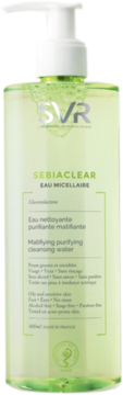 SVR ,płyn micelarny Sebiaclear Eau Miccelaire,przód