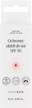 YOUR KAYA ,ochronny olejek do ust, SPF50, Poppy Glow,przód